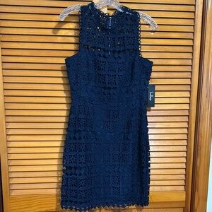 Navy Blue Lace Dress